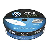HP CD-R 700MB 52X INKJET PRINTABLE WHITE FF RETRACTIL 50 DISCOS