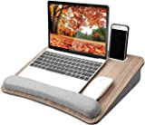 HUANUO Scrivania portatile per laptop con cuscino, adatta per laptop fino a 15,6 pollici, con striscia antiscivolo & funzione di ...
