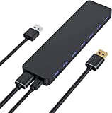 Hub USB 3.0 Alimentato, 7 Porte Sdoppiatore Multi USB SuperSpeed 5Gbps con Cavo USB 3.0 per Dischi Rigidi, Chiavetta USB, ...