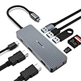 HUB USB C 2 HDMI Adattatore, 9 in 1 Docking Station a Tripla Display con 2 HDMI 4K/VGA/USB 3.0/USB 2.0/PD ...