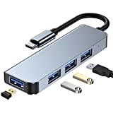 Hub USB C a 4 porte USB 3.0 Data Hub in alluminio per MacBook Pro/Air, XPS, iPad Pro, Chromebook, Lettore ...