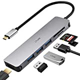 Hub USB C Adattatore Multiporta 7 in 1 USB C Hub Portatile con Ingresso HDMI 4K, 3 Porte USB 3.0, ...