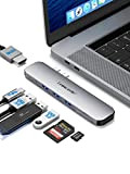 Hub USB C, adattatore USB C (7 in 2) con porte Thunderbolt 3, USB 3.0, lettore di schede SD/TF, 4K ...