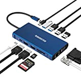 Hub USB C Docking Station, 12 in 1 Triplo Display Thunderbolt 3 Docking Station per Laptop con 2 HDMI 4K, ...