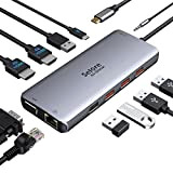 Hub USB C, Docking Station USB C Dual HDMI, Adattatore Multiporta 2 HDMI e VGA, 10 Gbps Porta USB 3.1, ...