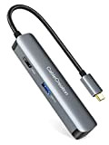 Hub USB C HDMI 4K, Hub USB Type C Adapter per MacBook Pro/Air/M1per/Surface/XPS/Pixelbook alloggiamento in alluminio