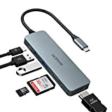 Hub USB C, HOPDAY 6 in 1 USB C Hub con 4K HDMI, 2 USB 3.0, Porte 100W PD, Lettore ...