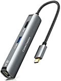 Hub USB C, Hub USB Type C Ethernet RJ45 LAN 1Gbps adattatore, HDMI 4K, 3 USB A 3.0 per MacBook ...