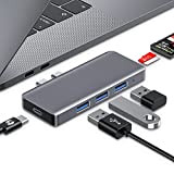 Hub USB C per MacBook, adattatore mini USB C 6 in 2 con porta Thunderbolt 3 USB C (100 W ...