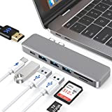 Hub USB C, USB Multiporta Adattatore 7 in 2 per MAC Hub c USB, Hub Laptop con HDMI 4K, 3 ...