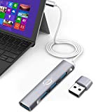 Hub USB C,Vunvooker 4 Porte Mini USB Dongle con Adattatore USB C a USB,Hub Expander USB C per Laptop(2ft cavo,3 ...