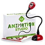 HUE Animation Studio: Kit Completo di Animazione Stop Motion (Telecamera, Software, Libro in Lingua Tedesca) per Windows/macOS (Rosso)