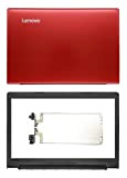 HuiHan Sostituzione per Lenovo Ideapad 310-15 310-15ISK 310-15ABR Laptop LCD Back Cover Coperchio Superiore/Lunetta Anteriore/Cerniere (Rosso A+B+H)