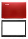 HuiHan Sostituzione per Lenovo Ideapad 310-15 310-15ISK 310-15ABR Laptop LCD Back Cover Coperchio Superiore/Lunetta Anteriore/Cerniere (Rosso A+B)