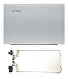 HuiHan Sostituzione per Lenovo Ideapad 310-15 310-15ISK 310-15ABR Laptop LCD Back Cover Coperchio Superiore/Lunetta Anteriore/Cerniere (Argento A+H)