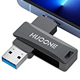 HUOONE 128GB Chiavetta USB per iPhone Memoria USB esterna 3 in1 USB Pen Drive OTG Memory Stick Compatibile Con telefono/Pad/Android/PC/Mac…