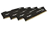HyperX FURY HX424C15FBK4/16 DDR4 16 GB (Kit 4x4 GB), 2400 MHz CL15 DIMM XMP, Nero