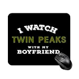 I Watch Twin Peaks with My Boyfriend Tappetino da Gioco Antiscivolo ad Alta velocità, Tappetino per Mouse con Base Quadrata ...