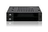 Icy Dock Flexidock MB522SP-B Rack Rimovibile 2 x 2,5" SSD o HDD SATA/SAS Hot-Swap per alloggiamento da 3,5"