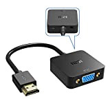 ICZI Adattatore HDMI a VGA Trasmette Contemporaneamente Audio e Video 1080P, Convertitore HDMI Maschio su VGA Femmina di con Porta ...
