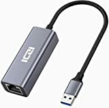 ICZI Adattatore USB di Rete 1000Mbps Ethernet USB 3.0 a RJ45 Gigabit LAN Alta velocità Convertitore Network per Windows 10, ...