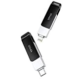 iDiskk 256G TYPE-C a Lightning USB Photo Stick per iPhone, MFi Certified 2 in 1 Memory Stick per iPad, iPhone ...