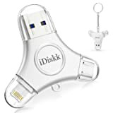 iDiskk MFi certificato 256GB fulmine USB stick per iPhone, iPhone Photo stick, iPhone esterno di archiviazione per Mac PC e ...