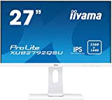 iiyama Monitor LED IPS Prolite XUB2792QSU-W1 da 68,5 cm (27") QHD (DVI, HDMI, DisplayPort, USB 3.0), linea ultra sottile, FreeSync, ...