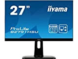 iiyama ProLite B2791HSU-B1 68.6 cm, 27 Pollici, LED-Monitor Full-HD, VGA, HDMI, DisplayPort, USB2.0, Regolabile in Altezza, Pivot, Nero