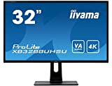 iiyama ProLite XB3288UHSU-B1 80 cm, 31.5 Pollici, VA LED-Monitor 4K UHD, 2xHDMI, 1xDisplayPort, 2xUSB, Regolabile in Altezza, Nero