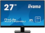 iiyama ProLite XU2792HSU-B1 68.6 cm, 27 Pollici, IPS LED-Monitor Full-HD, VGA, HDMI, DisplayPort, USB3.0, Ultra-Slim-Line, Nero