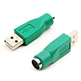 iJiZuo Adattatore USB Maschio a PS2 Femmina per Mouse e Tastiera (2pcs), Adattatore di Ricambio PS/2 a USB F/M, per ...