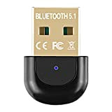 ILamourCar Adattatore Bluetooth 5.1 USB, Bluetooth Trasmettitore e Ricevitore, Supporta Windows 10/8.1/8/7, per PC, Cuffia, Altoparlante, Tastiera- Plug and Play