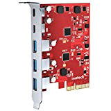 Inateck RedComets U21, Scheda da PCIe a USB 3.2 Gen 2 con Larghezza di Banda di 16 Gbps, 3 Porte ...