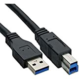 InLine 21032 Cavo USB 3.0, Type-A Maschio a Type-B Maschio, 1.5 m, Nero