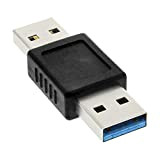 InLine® 22133 Adattatore USB 3 Type-A Maschio a USB 3 Type-A Maschio, Nero