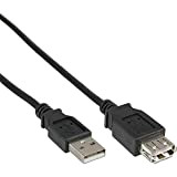 InLine 23303 Cavo USB 2.0, Prolunga, Type A, Maschio/Femmina, 5M Nero