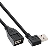 InLine 34602R Smart USB 2.0 - Prolunga ad angolo, maschio/femmina, 0,2 m, colore: Nero
