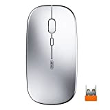 INPHIC Mouse Wireless Ricaricabile, Mouse Ottico Mini Silenzioso con Clic Mute, 1600 Dpi Ultra Sottile per Notebook, PC, Laptop, Computer, ...
