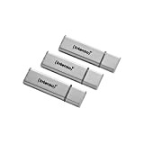 Intenso Alu Line - Chiavetta USB 2.0, 3 x 16 GB, colore: Argento