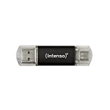 Intenso Twist Line 64 GB - Chiavetta USB Dual 3.2 Gen 1x1, USB-C e USB-A, 70 MB/s, antracite