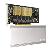 IO Crest 5 Slot M.2 B-Key SATA Base PCI-E 3.0 x2 Larghezza di Banda Non-Raid Controller Card Richiede x16 Slot