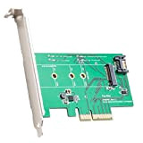 Iocrest Porte mSATA to PCI-E x2 Compatibile con Raid – Verde Green
