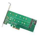 Iocrest Porte mSATA to PCI-E x2 Compatibile con Raid – Verde Red
