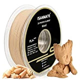 iSANMATE Wood Filamento PLA 1.75, Filamento PLA Legno per Stampante 3D, 1kg Bobina(2.2lbs), Precisione Dimensionale +/- 0.03 mm, Legno di ...