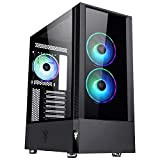 Itek, VERTIBRA Q210 – Case PC Gaming Middle Tower ATX, 3 Ventole da 12cm, Griglia RGB Addressable telecomando Radiofrequenza, 2xUSB3, ...