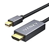 IVANKY Cavo Mini DisplayPort a HDMI 2M [Nylon Intrecciato] Cavo Thunderbolt a HDMI Compatibile con Surface PRO, dell XPS 13, ...