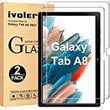 iVoler 2 Pezzi Pellicola Vetro Temperato per Samsung Galaxy Tab A8 10.5 Pollici 2021, Pellicola Protettiva Protezione per Schermo Anti ...