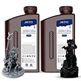 JAYO Resina per Stampante 3D ABS-Like 1000gx2 Grigio scuro+Nero, 405 nm Resina Polimerizzante UV Resina Fotopolimerica Liquida per Stampa 3D ...
