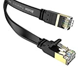Jeavdarn Cavo Ethernet Cat 8 Piatto ad alta velocità, Cavo di Rete LAN con connettori RJ45 (40 Gbit/s, 26AWG, schermatura ...